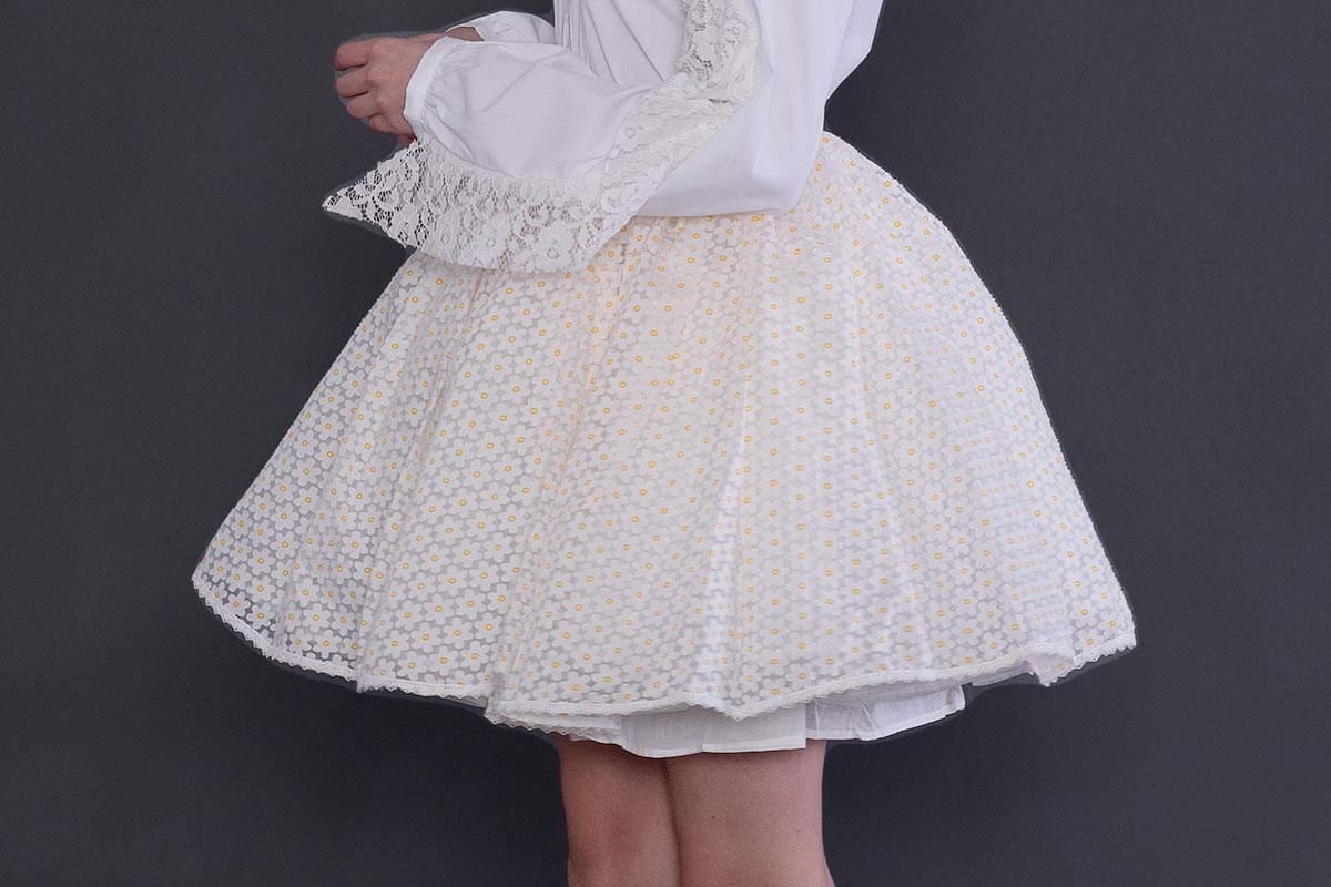 Ronova Yellow Lily Petticoat Skirt