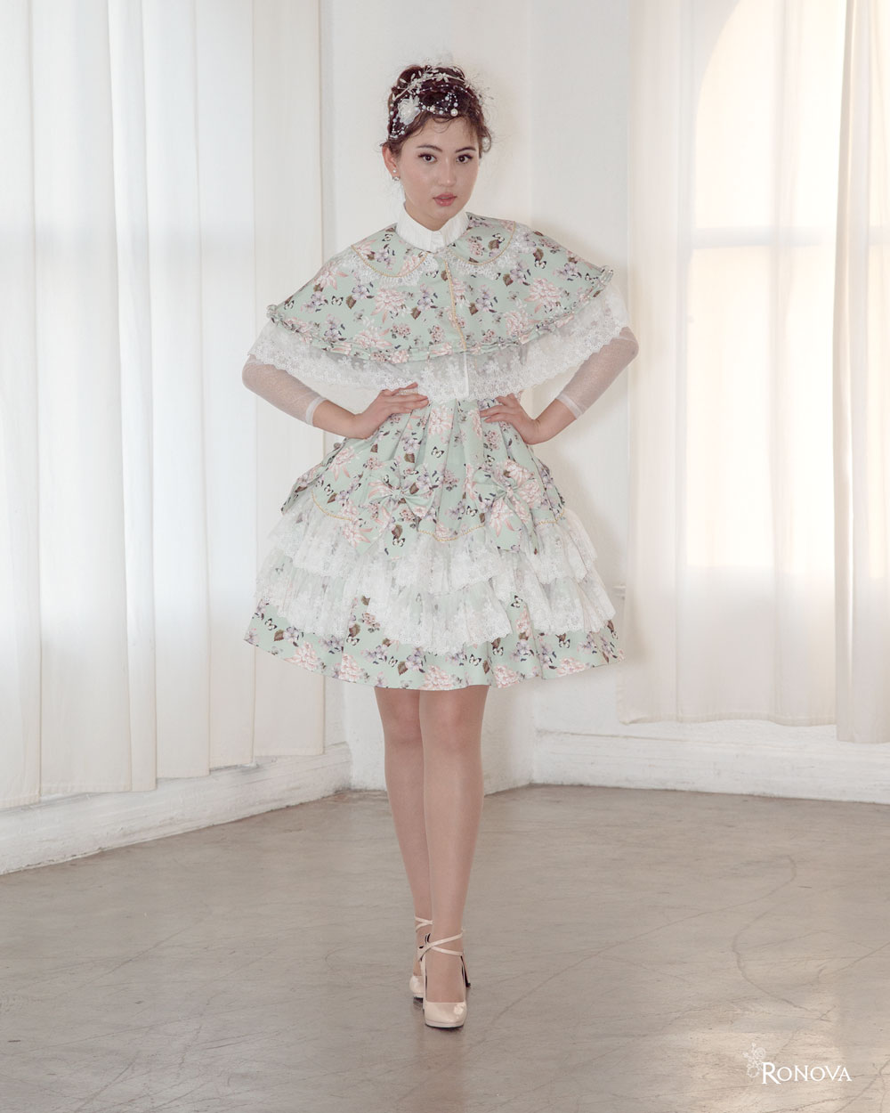 Floral Blossom Celadon Dress