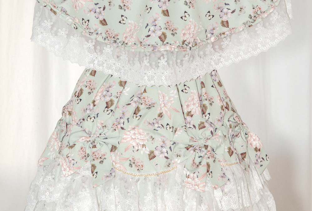 Blooming Floral Celadon Dress